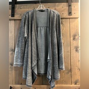 Gray Open Front Women's Soft Wrap/Top by Jane & Delancy
